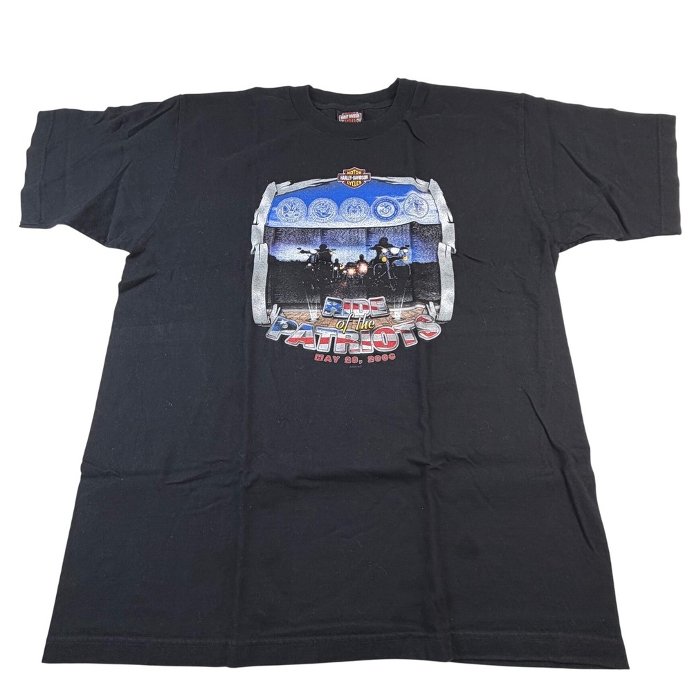 Harley Davidson Ride of the Patriots 2006 T-Shirt Fairfax VA XL Made in USA